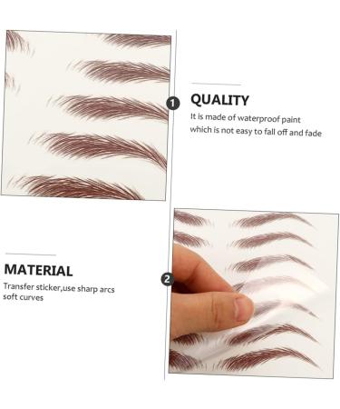 FOMIYES 18 Sheets Waterproof Eyebrow Stickers Eyebrow Grooming Fake Eyebrow Stickers Hair 6d Template - Buy Online on GoSupps.com