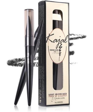 Gel Pencil Eyeliner | Natural Eye Liner Gel Quick Drying | Long Lasting Matte Makeup Pigmented Eyeliner for Women Rowces Black - Buy Online on GoSupps.com