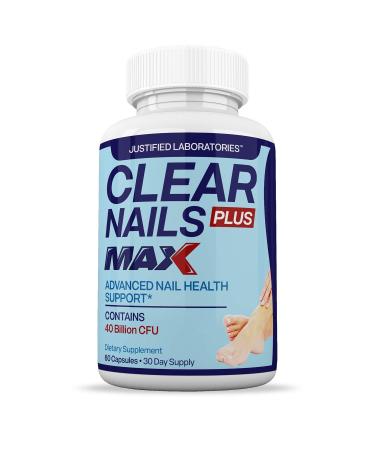 Justified Laboratories Clear Nails Plus Max Pills 40 Billion CFU Probiotic 60 Capsules