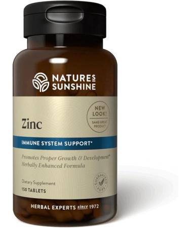 Nature's Sunshine Zinc 25mg 150 Tablets | Helps Strengthen the Immune System by Providing 167% of the Daily Value of Zinc