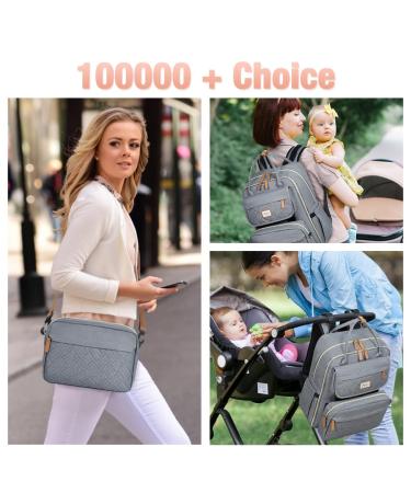 Tonyeee Wrap Backpack - Stylish Diaper Bag for Moms & Dads Removable Crossbody Bottle & Travel Essentials Gray - Buy Online on GoSupps.com