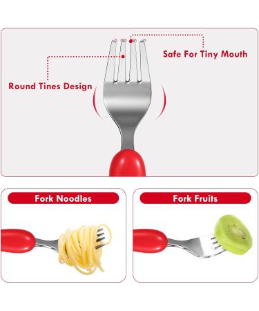 Lehoo Castle Toddler Cutlery Set - 6pcs Stainless Steel Kids Cutlery in Red/Blue/Yellow - Buy Online on GoSupps.com