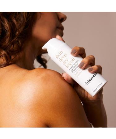 This Works Skin Deep Dry Leg Oil 150 ml - Body Oil for Dry Skin - Nourishing Body Moisturiser Enriched with 19 Essentials Oils including Sandalwood Jojoba Coconut and Rose Oil for a Hydrating Glow - Buy Online on GoSupps.com