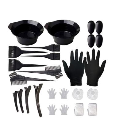 BuxiuGK 24 Piece Hair Dye Kit Hair Coloring Kit Hair Tinting Bowl Dye Brush Ear Cover Gloves for DIY Beauty Salon and at Home