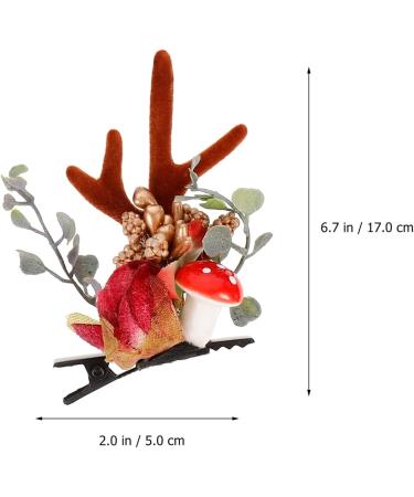 2 Pairs Antler Hair Clip Christmas Hair Clips Hair Accessories The Hair Barrettes Christmas Barrette Elk Hair Clip Berry Hairpin Antlers Hair Clips Aldult Deer Ear Miss - Buy Online on GoSupps.com