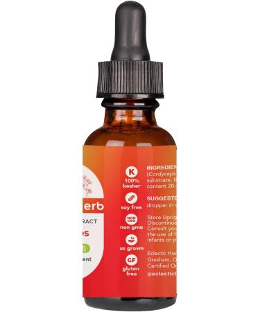 Eclectic Institute Non-GMO Cordyceps Extract | Energy, Immunity, Exercise Support | 2 fl oz (60 ml) - Buy Online on GoSupps.com