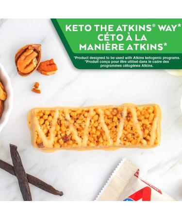 Atkins Protein Bars - Vanilla Pecan Crisp Low Sugar Keto Friendly High Protein High Fibre 1g Sugar 4g Carbs 5ct - Buy Online on GoSupps.com