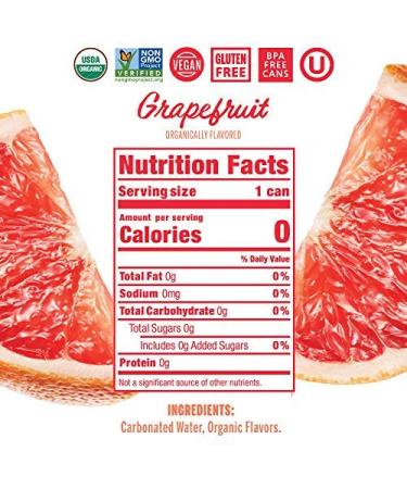Nixie Organic Grapefruit Sparkling Water 12 Fl Oz - 8 Pack | Refreshing & Bubbly - Buy Online on GoSupps.com