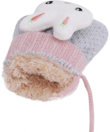 IPENNY Toddler Magic Stretch Mittens | Plush Lined Winter Gloves for Baby Boys Girls | Warm Full Finger Ski Gloves for Cold Weather | Size L-grey 12*7cm | Ages 0-3Y - Buy Online on GoSupps.com