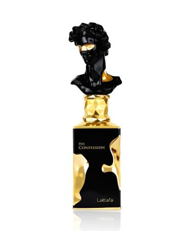 Lattafa His Confession for Men Eau de Parfum Spray 3.4 Ounce / 100 Ml Spicy