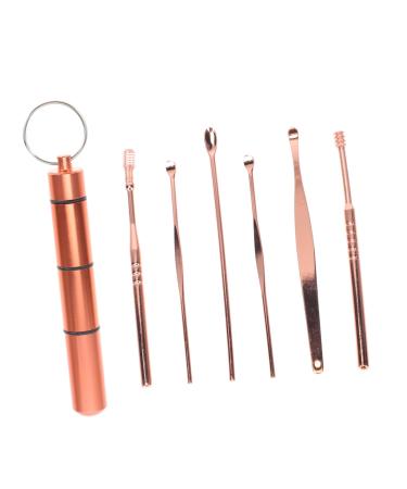 Ipetboom Ear Wax Cleaning Supplies Aluminum Alloy Portable Ear Digging Set Cleaning Tools for Family Friends