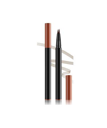 PCC PTYXIS Eyebrow Pencil - Waterproof Eyebrow Pencil with Fork Tip 3D Waterproof Micro-Pattern Eyebrow Contour Pen 4 Natural Long Lasting Fine Micro Brush (#3 1ml)