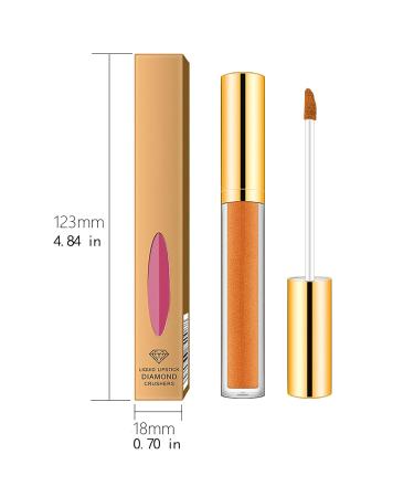 Metallic Liquid Diamond Glitter Lipstick | Long-Lasting Waterproof Lip Gloss - Non-Stick & Fade Resistant (A 0.21 fl oz) - Shop Internationally - Buy Online on GoSupps.com