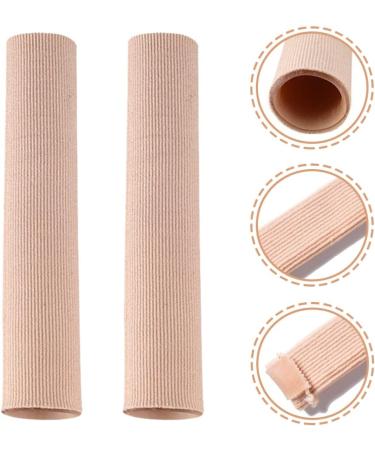 COHEALI Silicone Gel Toe Spacers and Protectors - 2Pcs Beige Finger Sleeves for Toe Blister Relief - Elastic Bandage for Anti-Wear Protection - 20X1.8CM - Buy Online on GoSupps.com