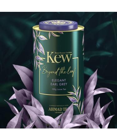 Ahmad Tea & KEW Gardens Elegant Earl Grey Caddy | Black Tea - 100g Loose Leaf Tea - Buy Online on GoSupps.com