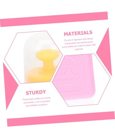 Ipetboom Pump Bottle Dispenser 1pc Squeeze Bottle Liquid Plastic Abs Shampoo Bottle Nail Polish Remover Bottle 10x5.3cm Pink - Buy Online on GoSupps.com