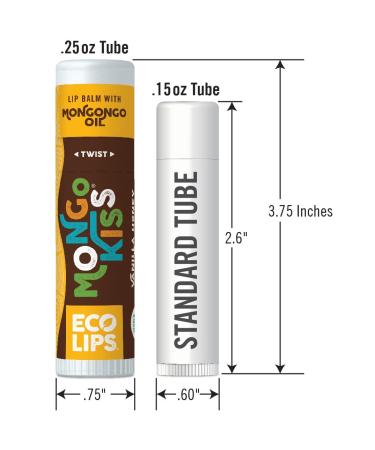 Eco Lips Mongo Kiss Organic Lip Balm 4 Pack - Blood Orange Yumberry Strawberry Lavender Black Cherry - USDA Organic - Made in USA - Soothe Dry Lips - Buy Online on GoSupps.com