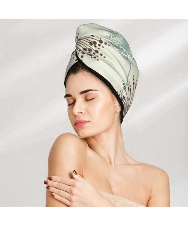Buy Dandelion Birds Microfiber Hair Towel - Soft Super Absorbent Wrap for Long Curly & Thick Hair | Quick Dry Coral Velvet for Women - Buy Online on GoSupps.com