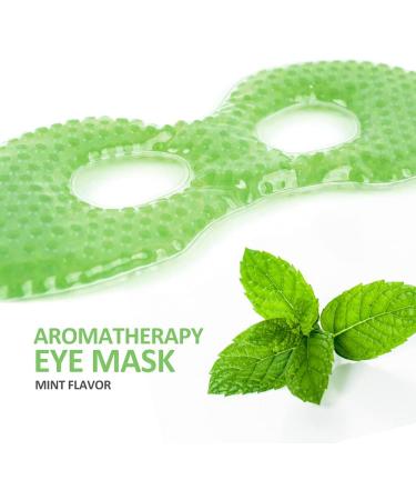 NEWGO Cold Eye Mask Reusable Cooling Eye Mask with Mint Scent for Migraine Puffy Tired Eyes Dark Circles Headaches Hangovers Sinus Pain - Green - Buy Online on GoSupps.com