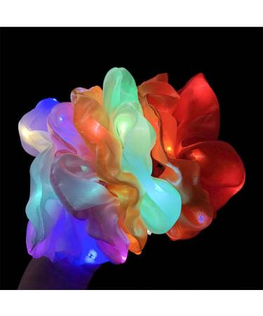 6 Pcs LED Hair Scrunchies - Light Up Hair Ties for Women & Girls | 3 Light Modes - Perfect for Halloween & Christmas Party - Buy Online on GoSupps.com