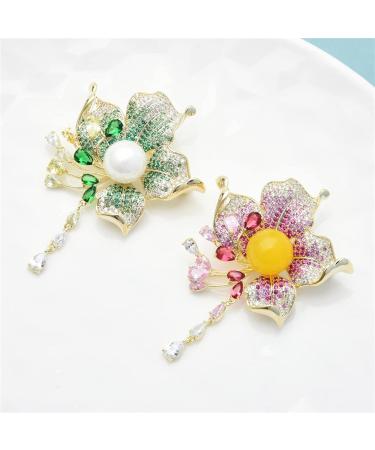 Pin Jewelry Gifts for Women Ladies Fashion Accessories Ladies Elegant Fringed Flower Brooch Designer Pin Flower Shape Party Banquet Brooch Brooches & Pins - Buy Online on GoSupps.com