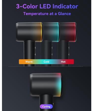 Buy Lightweight High-Speed Hair Dryer with Diffuser | 150 000 RPM Ionic Blow Dryer for Fast Drying Ideal for Travel & Home - Buy Online on GoSupps.com