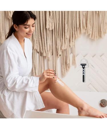 Eachpt Razen Bracket Shower - No Drilling Razor Holder Hook | Multi-Purpose Self-Adhesive Acrylic Shower Storage - 2-Piece Set - Buy Online on GoSupps.com