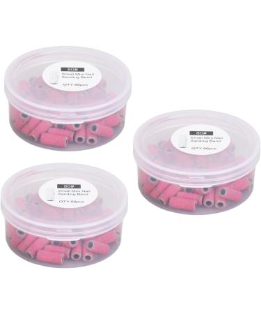 Nail Sanding Bands Dead Skin Removal Multiple Sizes Smoothing Nail Art Sanding Bands with Storage Box for Manicure (Rose Red) - Buy Online on GoSupps.com