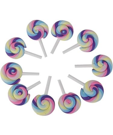 Cabilock 10pcs Candy Candies Diy Craft Lollipop Decoration Clay Lollipop Cell Phone - Buy Online on GoSupps.com