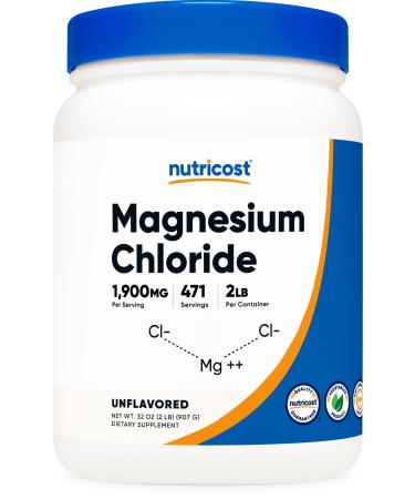 Nutricost Magnesium Chloride Powder 2 LBS - Gluten Free Non-GMO and Vegetarian Friendly