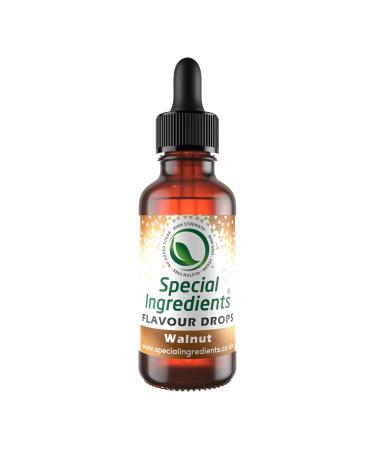 Walnut Flavour Drop 30ml Highly Concentrated Versatile Food Flavouring - Vegan Non GMO Gluten Free Walnut 30ml
