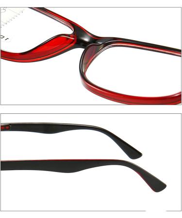 Shop Keephen Anti-Blue Light Progressive Multifocal Reading Glasses for Men & Women - Classic Square Frame Presbyopia +1.0 to +3.5 +1.50 Enlargement - Buy Online on GoSupps.com
