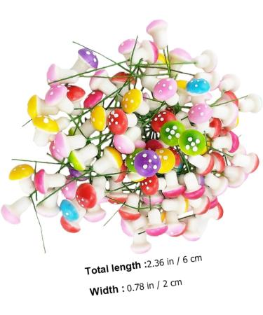 HOMSFOU 200 Pcs Simulated Mushroom Ornaments Bonsai Mushroom Decor Micro Landscape Miniature Tiny Mushrooms for Crafts Figure Plant Decor Simulation Mushroom Toy Room Child Artificial Foam - Buy Online on GoSupps.com