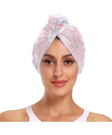 Buy Cute Swans Pink Dry Hair Cap Set - 2 Piece Quick Drying Towels & Button Headband | Super Absorbent & Comfortable - Buy Online on GoSupps.com