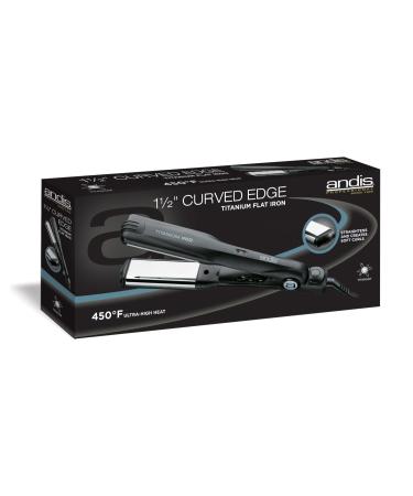 Andis 66040 Curved Edge Titanium Flat Iron - 1.5 Inch for Perfect Hairstyles | Shop Internationally - Buy Online on GoSupps.com