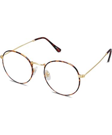 Shop SJ5024 Vintage Round Blue Light Filter Glasses for Men & Women - Leopard Frame Anti-Blue Light Computer Glasses - Buy Online on GoSupps.com