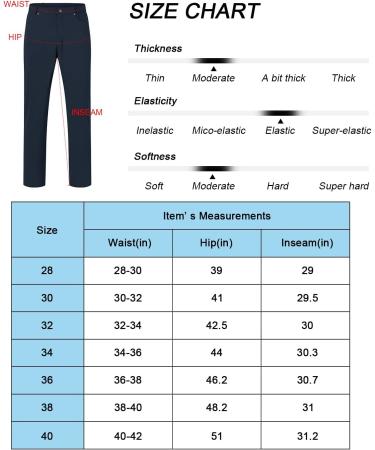Gopune Men's Stretch Golf Pants Navy 40 | Outdoor Work Casual Pant with Pockets - Buy Online on GoSupps.com