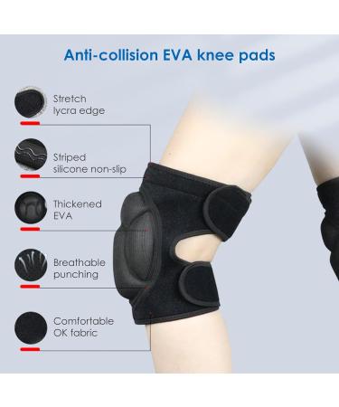 CECOMBINE Knee Pads For Men/Women - Thick Foam Work Knee Pads Stretchy -  2 PCS (Black) - Buy Online on GoSupps.com