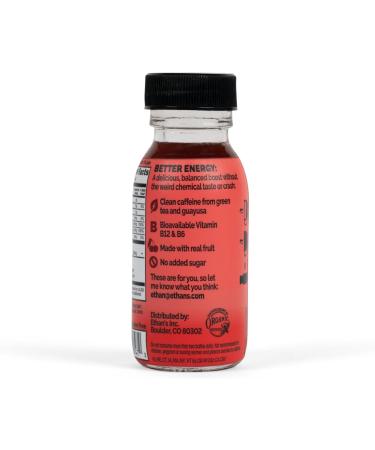 Ethan's Organic Clean Energy Shots Tart Cherry, Sugar Free Natural Pre-Workout Focus Boost, Gluten Free, Vegan, B6 & B12 Vitamin C with Green Tea Extract and Guayusa (2 Pack of 2oz Shots) Cherry,Ginger 2 Fl Oz (Pack of 2) - Buy Online on GoSupps.com