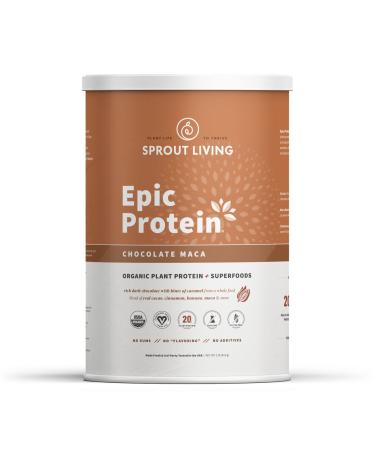 Sprout Living Epic Protein Organic Plant Protein + Superfoods Chocolate Maca 2 lb (910 g)