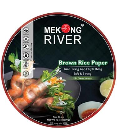 Vietnamese Round Brown Rice Paper Spring Roll Wrapper 16cm 300g (Pack of 2) Halal Vegan & Gluten Free - Buy Online on GoSupps.com