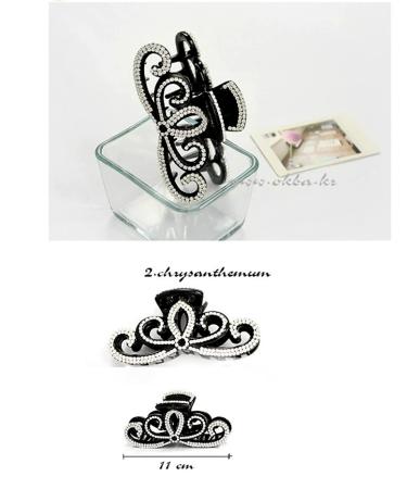Yusier Lotus Rhinestone Hair Clip - Sparkling Diamond Crystal Grab Clip for Women - Black Hair Accessories - Buy Online on GoSupps.com