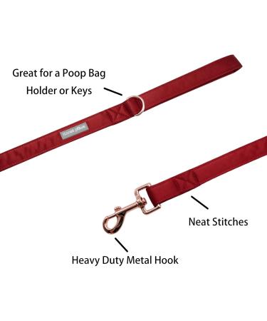 Lionet Paws Dog Leash - Premium Silk Leash for All Dog Sizes | Matching Collars for Girls & Boys | Red XS Leash (Pack of 1) - International Shipping Available - Buy Online on GoSupps.com