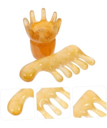 TOVINANNA 8 STK Massage Comb - Scalp Massage Gua Sha Tool Acupuncture Point Massager & Jade Scraper for Relaxation - Buy Online on GoSupps.com