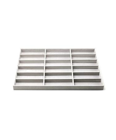 CAIHUASHOPING glasses stand 18 slot large gray premium quality including glasses box tray stackable practical fair home use jewelry display organizer sunglasses rack