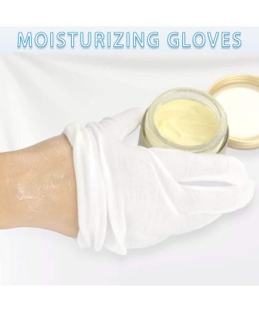 Buy Reusable White Cotton Gloves for Moisturizing Dry Hands & Eczema | Perfect for Sleeping | International Shipping - Buy Online on GoSupps.com