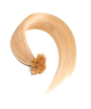 25 x 1.0g Indian Remy Hair Extensions U-Tip Keratin #60 White Blonde - 100% Real Hair 45 cm - Buy Online on GoSupps.com