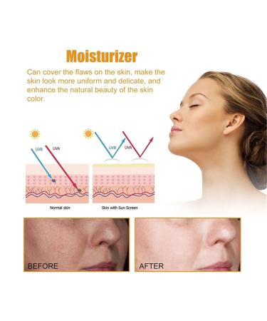 Buy Tinted Sunscreen for Face SPF 50 - Hydrating Korean Sun Essence No White Cast Moisturizing UV Defense Travel Size - Buy Online on GoSupps.com