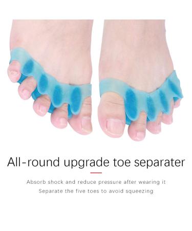 Buy Uxsiya 4 Pairs Toe Separators - Silicone Foot Straightener Gel Orthotics (FreeSize) - Comfort & Relief for Toes - Blue - Buy Online on GoSupps.com