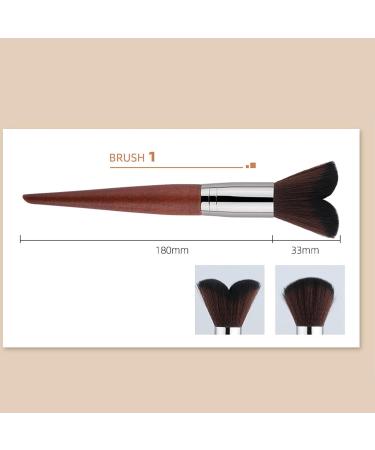 Verdant Touch Jaw Contour Brush Fishtail Head Jaw Line Contour Brush Fiber Hair Makeup Artist Cosmetic Tool - Buy Online on GoSupps.com